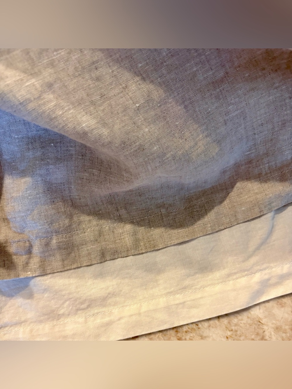🟢 POTTERY BARN BELGIAN FLAX LINEN CAL KING BEDSKIRT IN COLOR NATURAL 🟢 - Picture 8 of 10